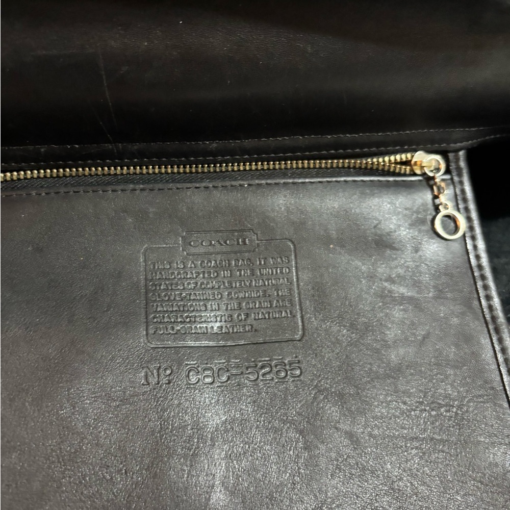 Coach vintage unisex Black  briefcase Leather shoulder Bag - Picture 9 of 11